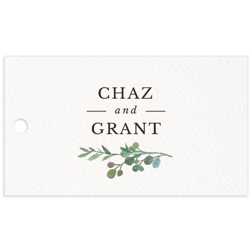 Leafy Hoops Favor Gift Tags