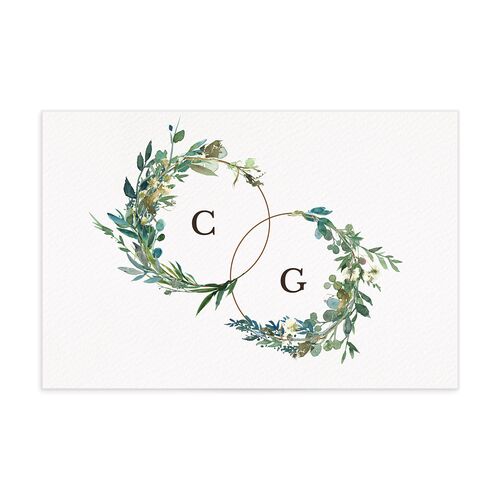 Leafy Hoops Save The Date Postcards