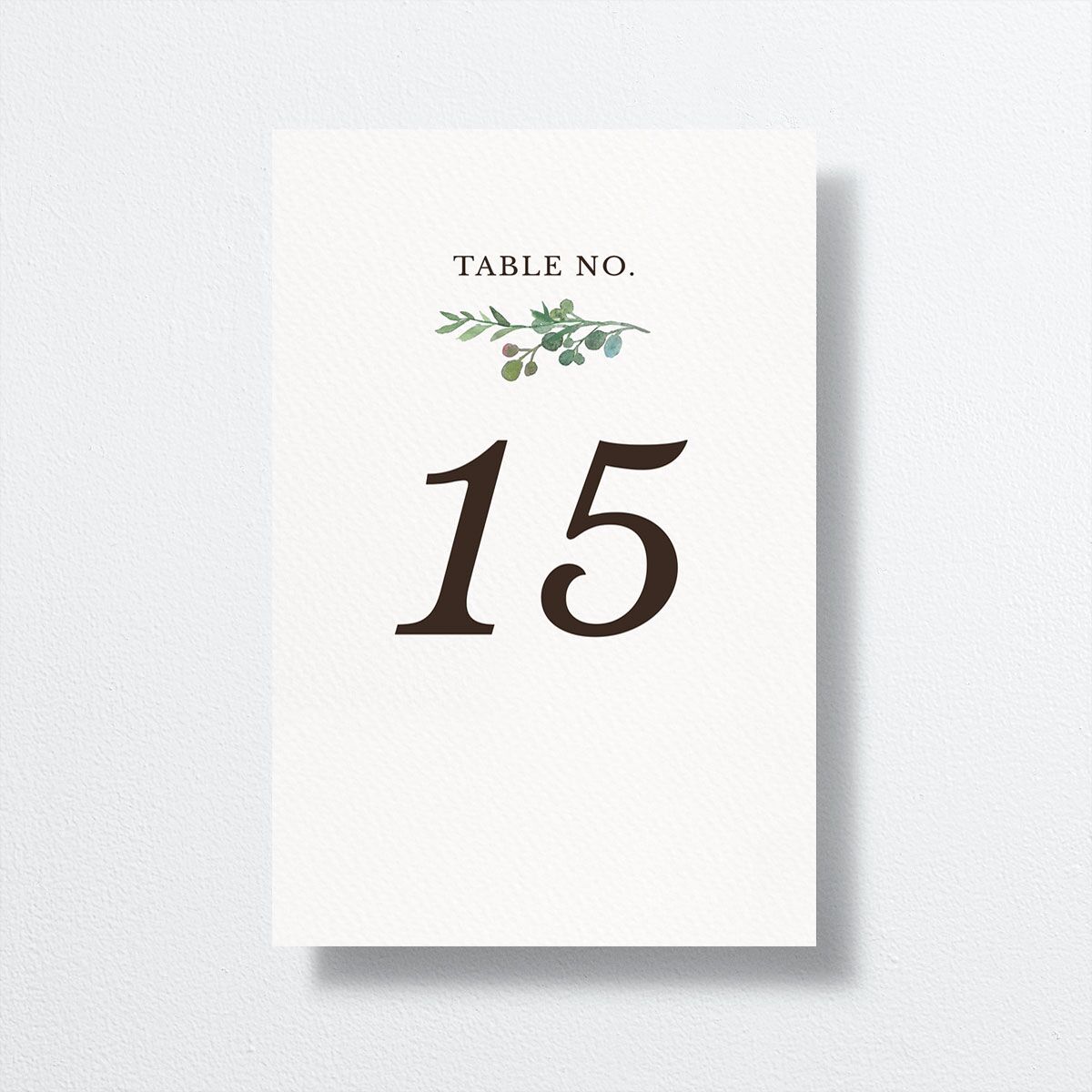 Leafy Hoops Table Numbers Eucalyptus Signature
