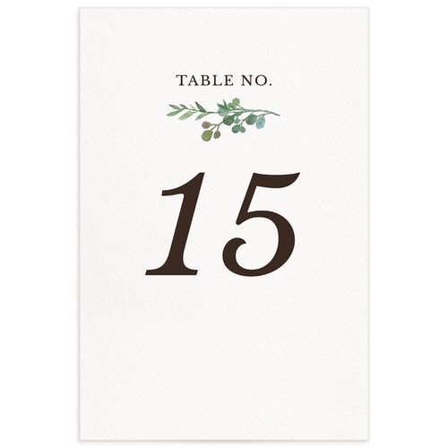 Leafy Hoops Table Numbers - 