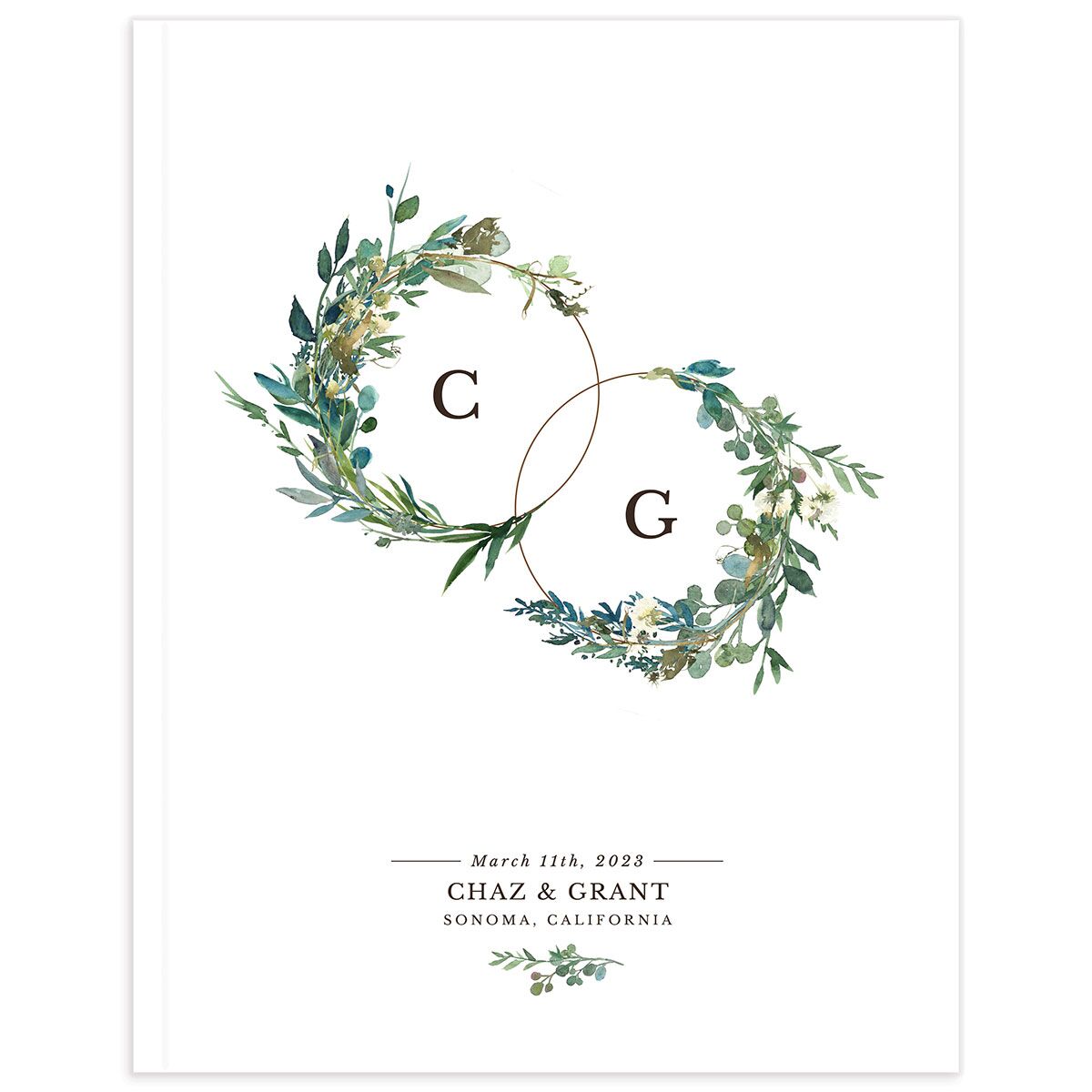 Floral Circles Wedding Guest Book