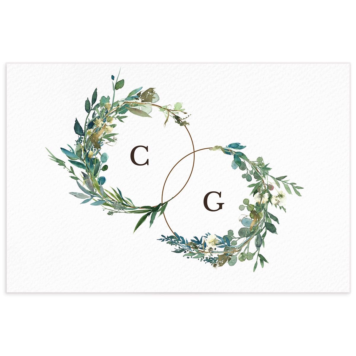 Floral Circles Save the Date Postcards