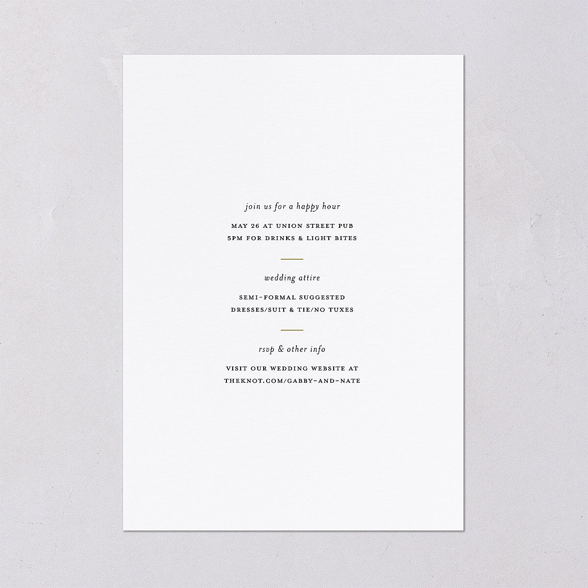 Greenery Frame Foil Wedding Invitations Gold Pure White Signature Blank No Standard