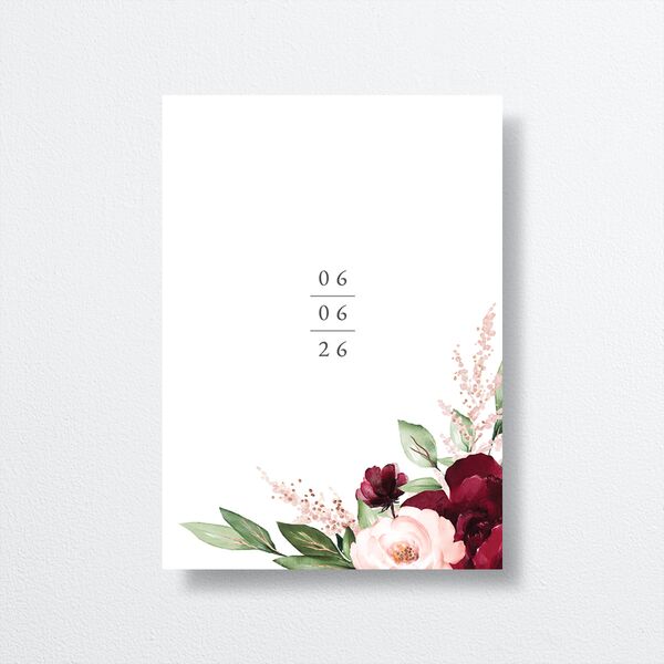 Beloved Floral Foil Wedding Enclosure Cards back