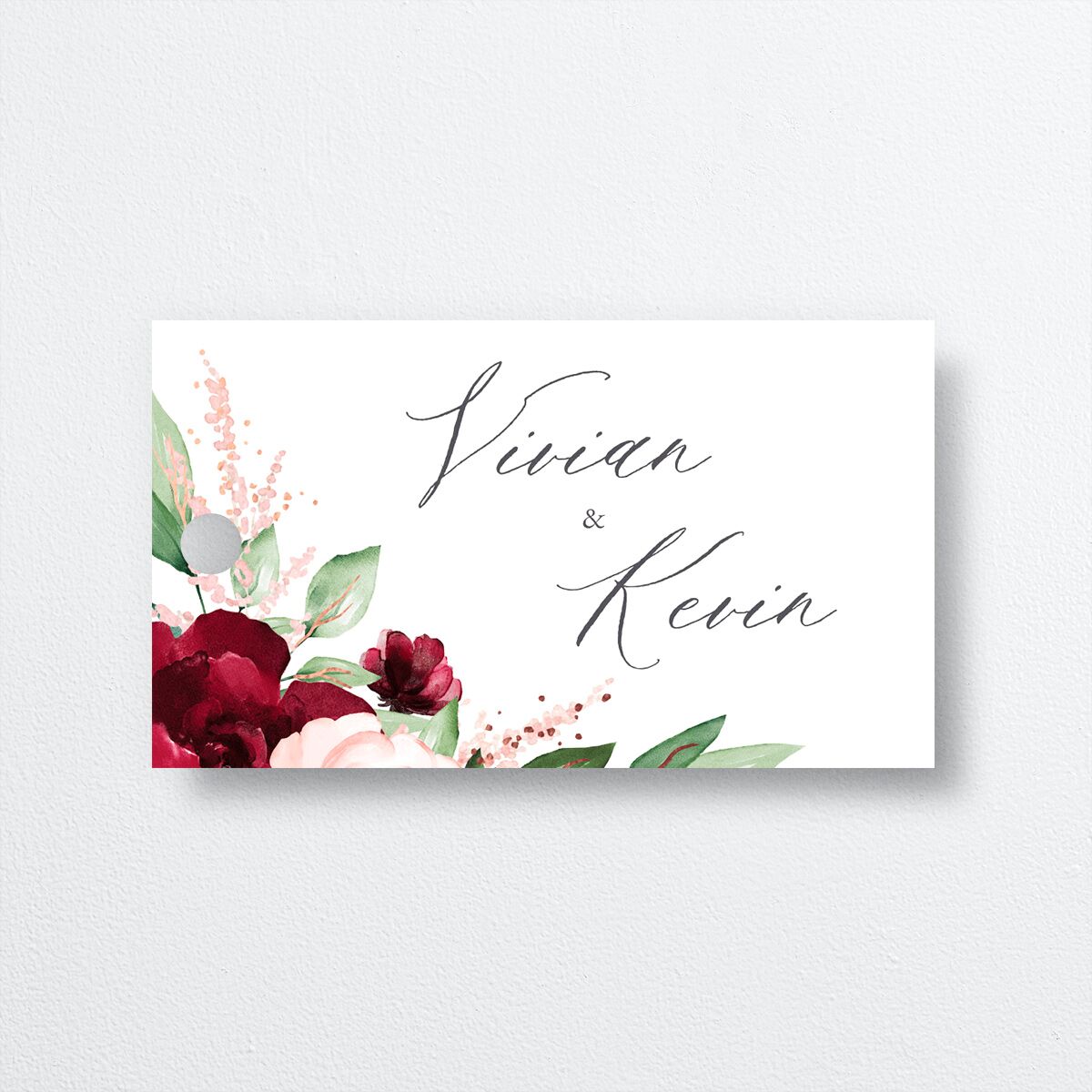 Beloved Floral Foil Favor Gift Tags back in red