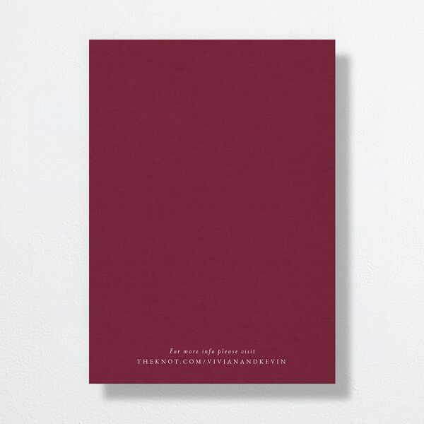 Beloved Floral Save The Date Cards Dark Berry Signature smooth No Standard