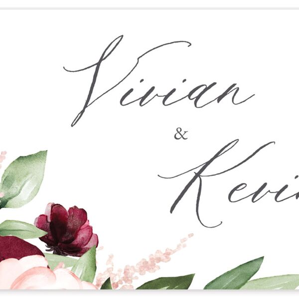 Painted Florals Favor Gift Tags Ruby Signature