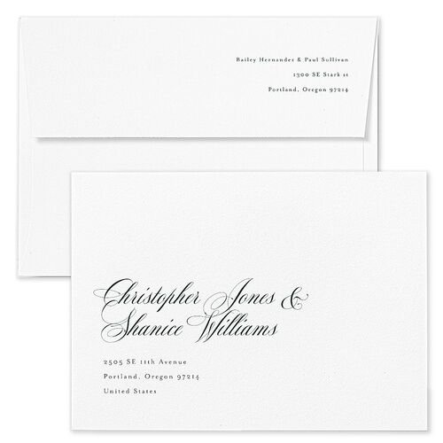 Eternal Love Wedding Invitation Envelopes Kraft Dark Green Recipient Address Standard Signature