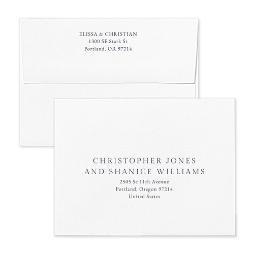 Elegant Images Save the Date Magnet Envelopes Kraft Midnight Navy Return Address Signature Standard
