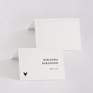 Vertical Names Place Cards Pure White Signature