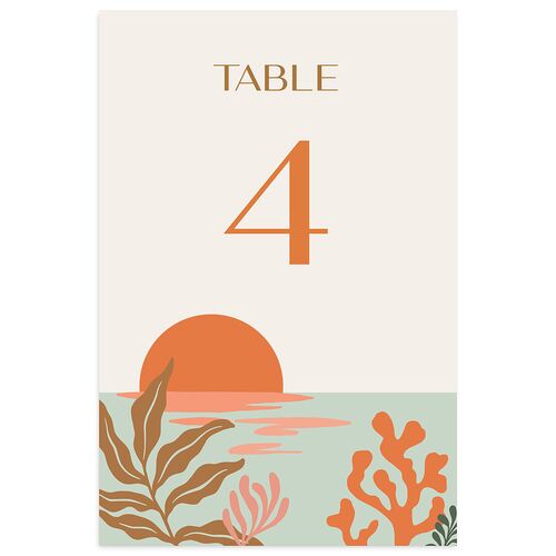 Impressionist Paradise Table Numbers Cinnamon Signature