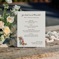 Hand Drawn Tablescape Standard Bar Tabletop Sign Small Linen Standard Indoor Foam Core S Tabletop Bar
