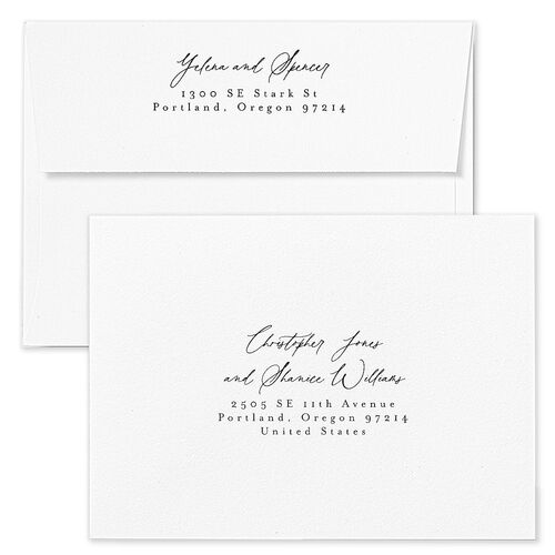 Moody Romance Wedding Invitation Envelopes Rose Midnight Return Address Standard Signature