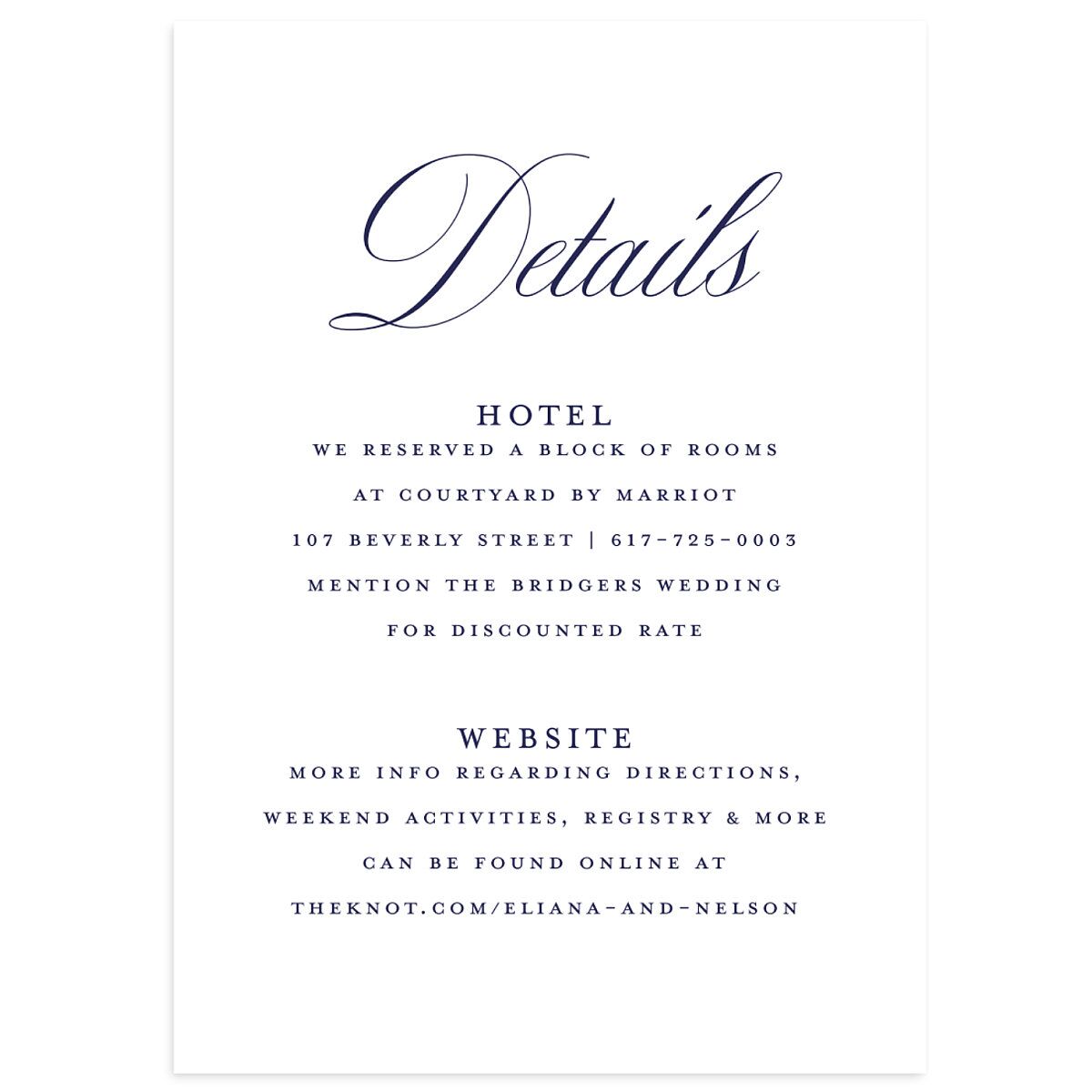 Classic Photo Wedding Enclosure Cards