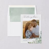 Shining Greenery Rehearsal Dinner Invitations Off-White Signature Blank Standard