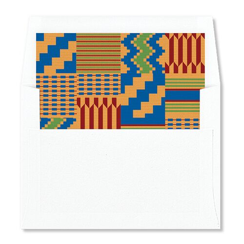 Ankara Print Envelope Liners Garnet Standard