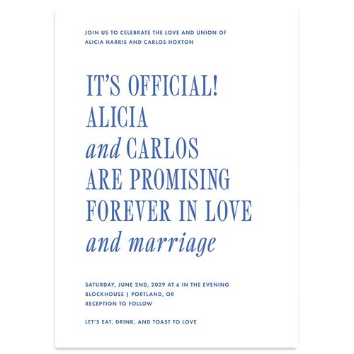 Editorial Promise Wedding Invitations Cruise Signature Blank No Standard