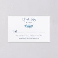 Elegant Antique Toile Frame All-in-One Wedding Invitations by Bridgerton Cruise Signature Light Both Recipient and Return Addresses No
