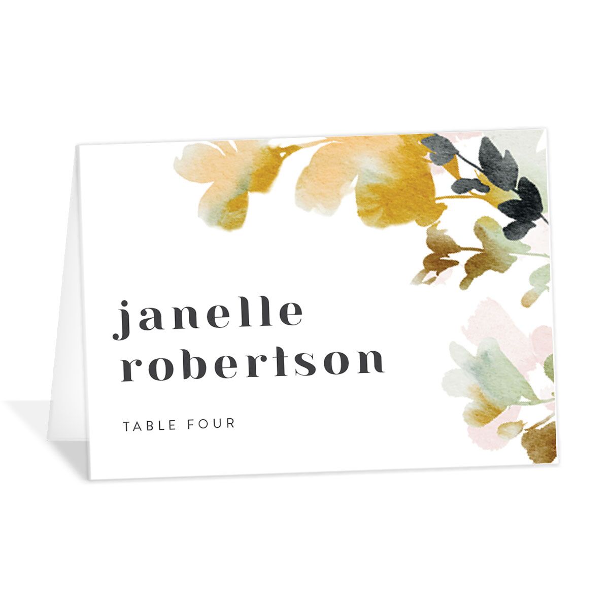 Watercolor Blooms Place Cards