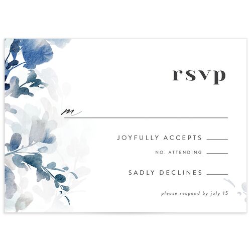 Watercolor Blooms Wedding Response Cards - 