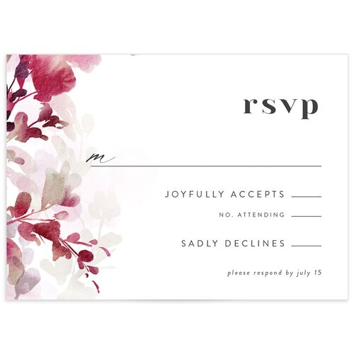 Watercolor Blooms Wedding Response Cards - 