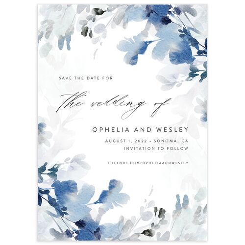 Watercolor Blooms Save The Date Cards - 