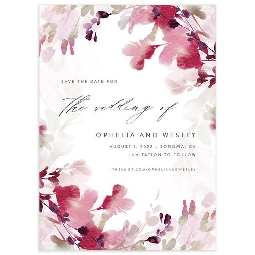 Watercolor Blooms Save The Date Cards - 