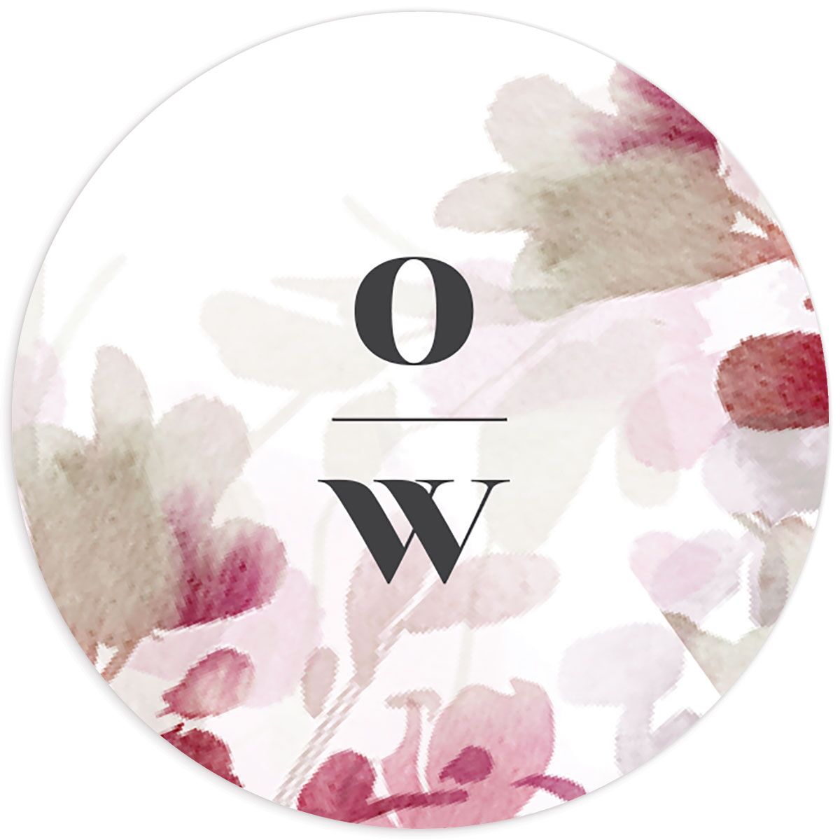Watercolor Blooms Wedding Stickers