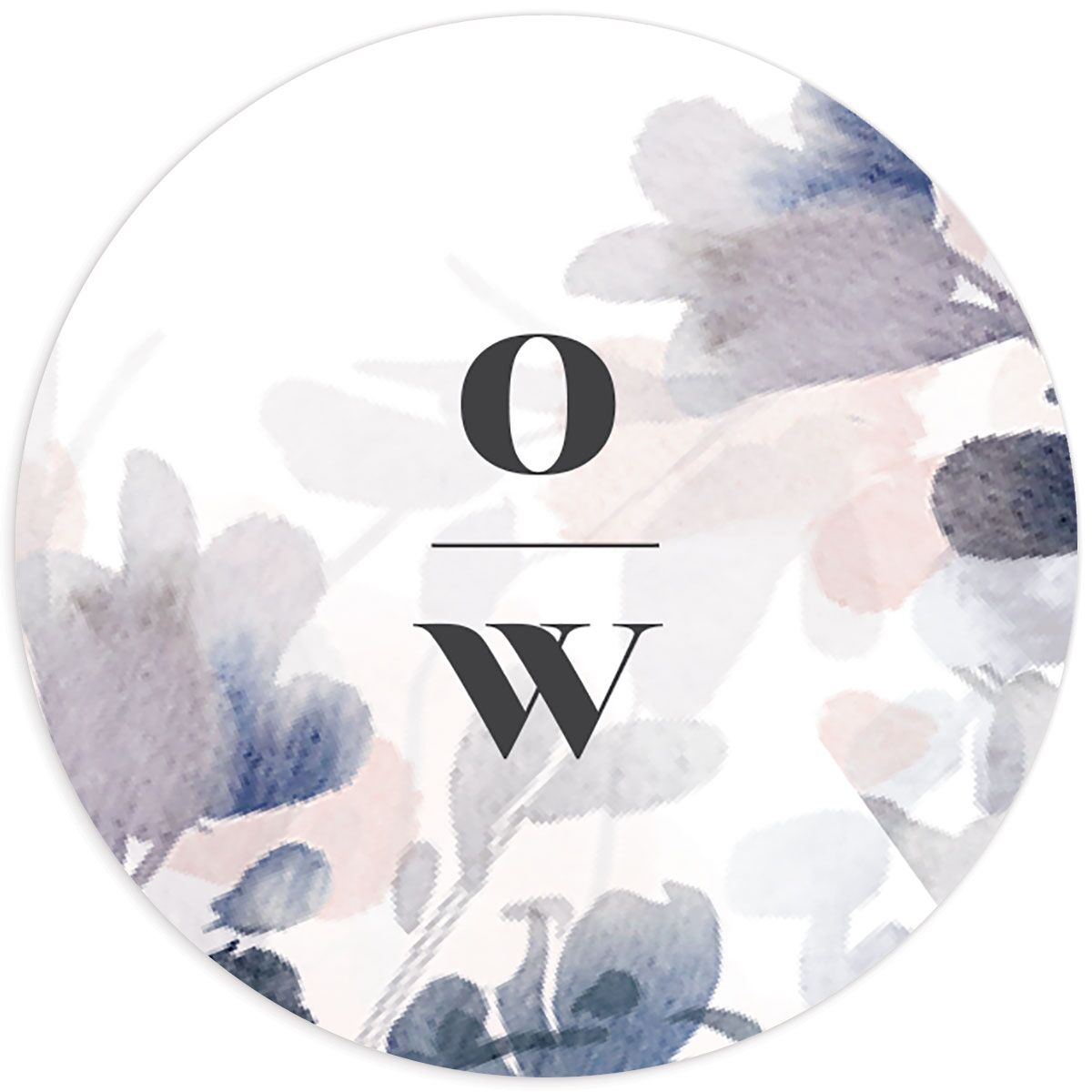 Watercolor Blooms Wedding Stickers