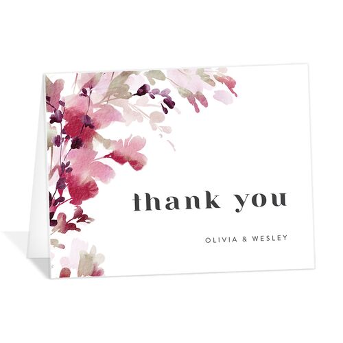 Watercolor Blooms Thank You Cards - 