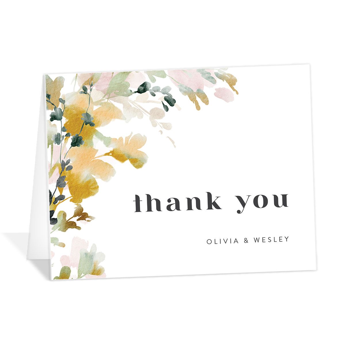 Graceful Floral Thank You Cards