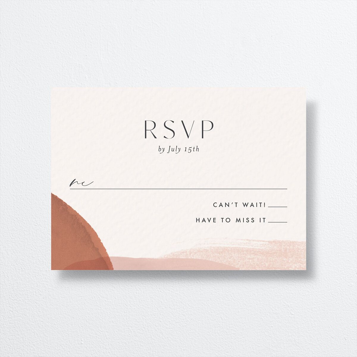 Abstract Watercolor Wedding Response Cards Emerald Signature