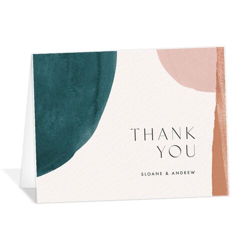Abstract Watercolor Thank You Cards