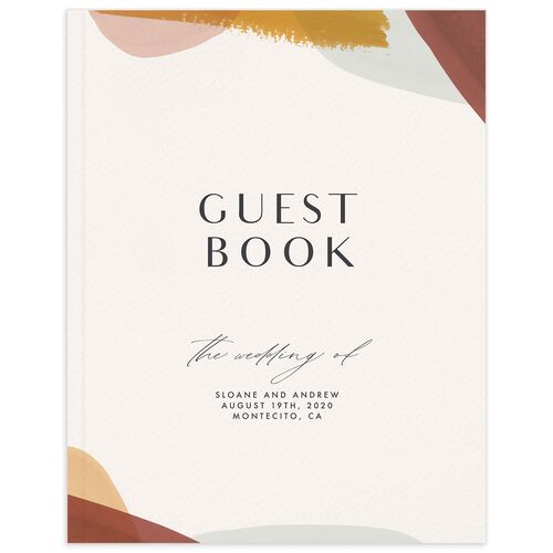 Contemporary Brushstroke Wedding Guest Book