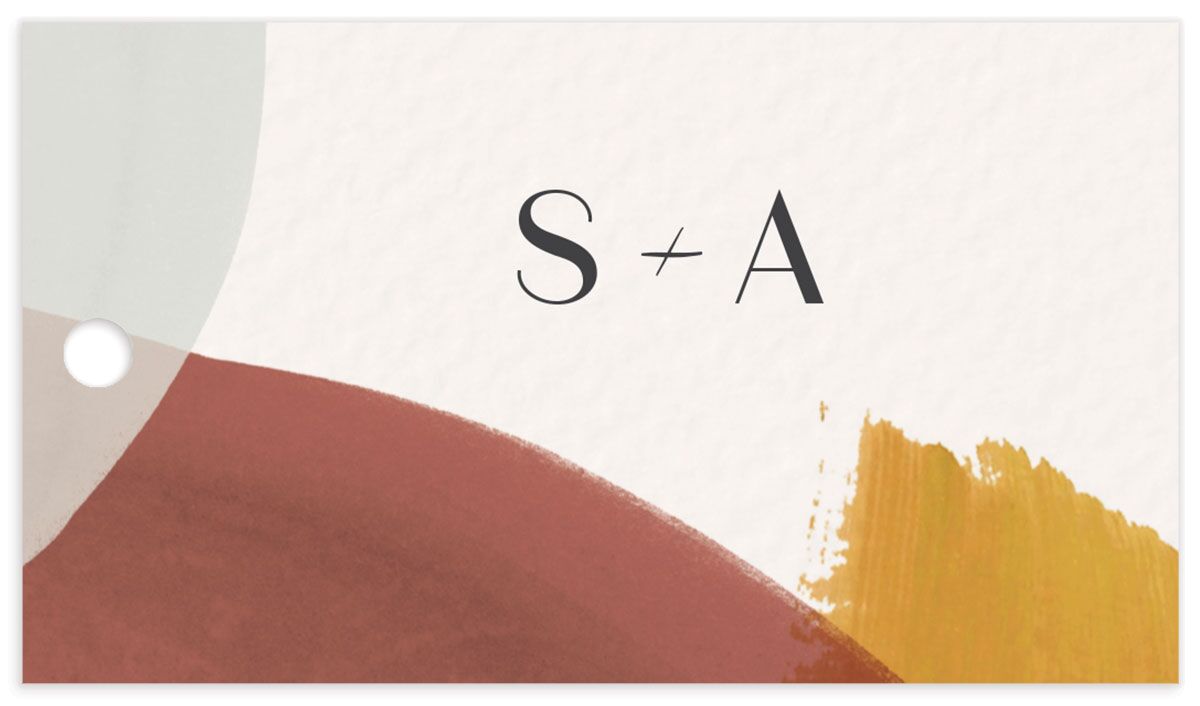 Contemporary Brushstroke Favor Gift Tags