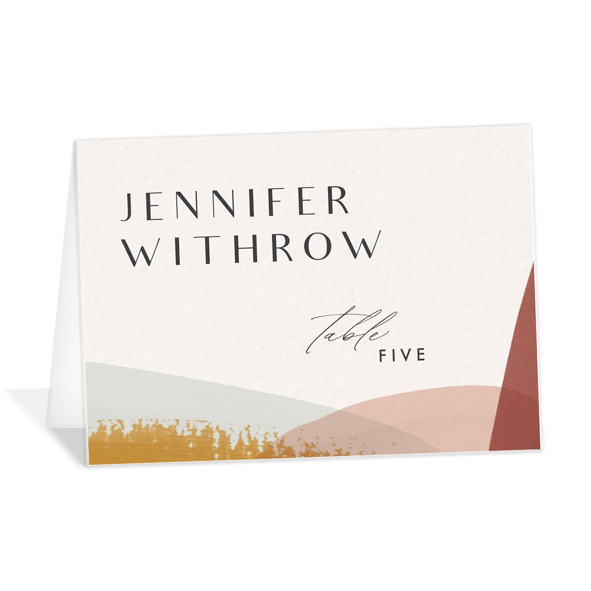 Contemporary Brushstroke Place Cards