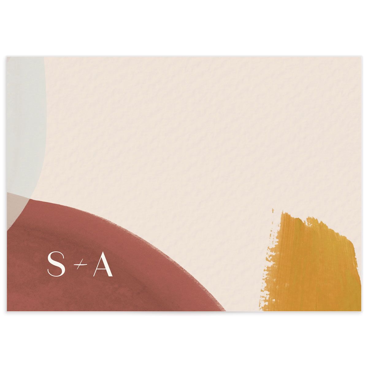 Contemporary Brushstroke Wedding Response Cards back
