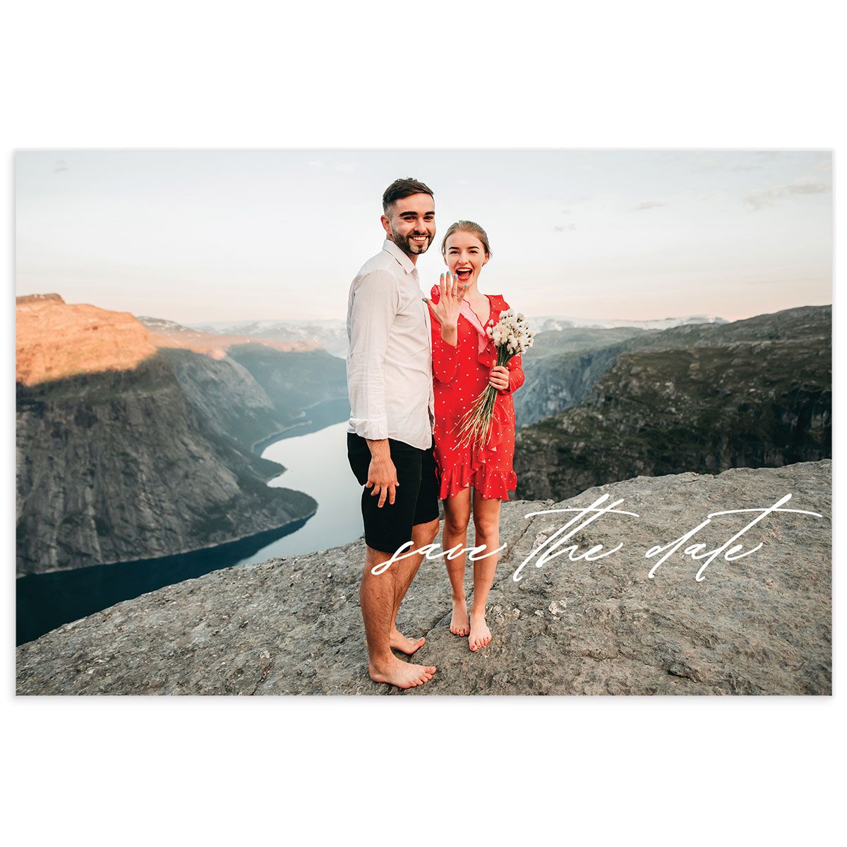 Contemporary Brushstroke Save the Date Postcards