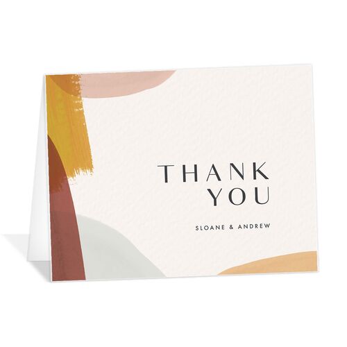 Contemporary Brushstroke Thank You Cards - 