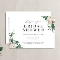 Botanica Bridal Shower Invitations Pure White Signature