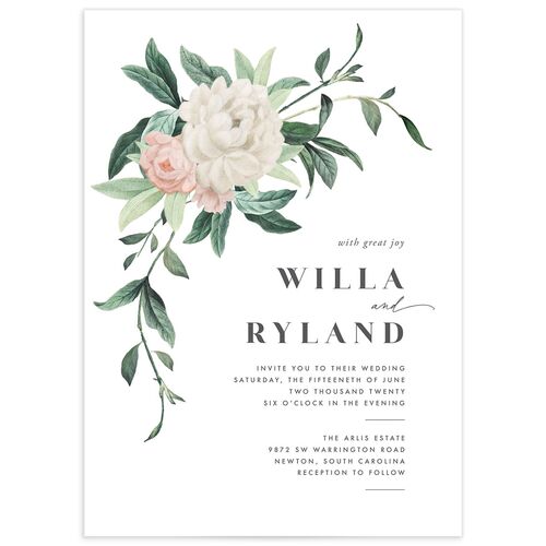 Botanica Wedding Invitations Pure White Signature No