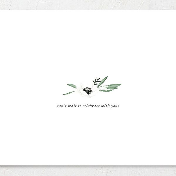 Classic Anemone Bridal Shower Invitations Hunter Green Signature