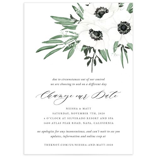 Classic Anemone Change the Date Cards - Green