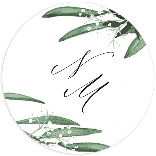 Elegant Windflower Wedding Stickers - 