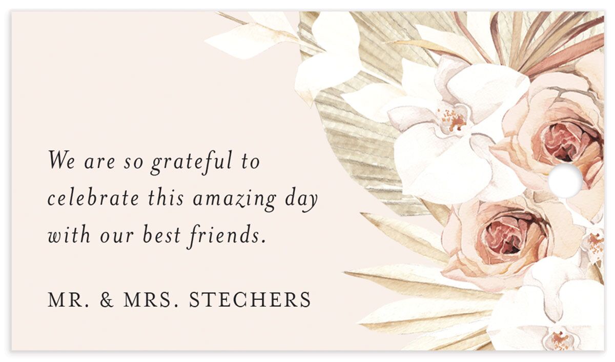 Neutral Bohemian Favor Gift Tags Soft Pink Signature