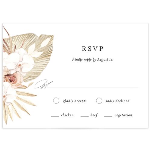 Neutral Bohemian Wedding Response Cards Soft Pink Signature