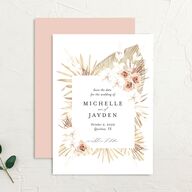 Neutral Bohemian Save the Date Cards Soft Pink Signature smooth No