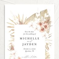 Neutral Bohemian Save the Date Cards Soft Pink Signature smooth No