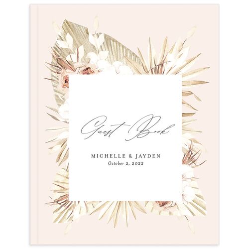 Bohemian Flowers Wedding Guest Book - 