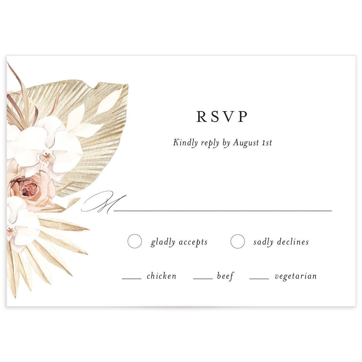 Bohemian Flowers Wedding Response Cards